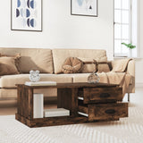 Coffee Table Smoked Oak 90x50x35 cm Engineered Wood 816245