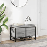 Storage Box with Lid Grey Sonoma 80x40x51.5 cm Engineered Wood 848802