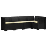 5-Seater Garden Sofa with Cushions Rattan Look PP Anthracite 3444034