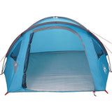 Dome Tent 4-Person 308 x 268 x 130 cm Waterproof Blue Taffeta 42001009