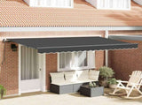 Retractable Awning Anthracite 400 x 200 cm Fabric 3329796