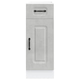 Kitchen Base Cabinet Kalmar Concrete Grey Engineered Wood 853461