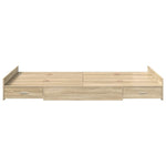 Storage Bed Frame Sonoma oak 120 x 200 cm Engineered wood 3335303