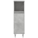 ZNTS 3 Piece Bathroom Cabinet Set Concrete Grey Engineered Wood 3187793