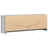 TV Cabinet with LED Grey Sonoma 139.5x34x50 cm Engineered Wood 852199