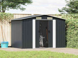 Garden Storage Shed Anthracite Steel 204x132x186 cm 47028