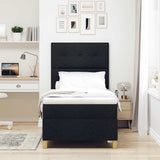 Box Spring Bed with Headboard Black 80 x 200 cm Fabric 3339576