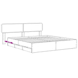 Bed Frame with Storage and Headboard Artisan Oak 180 x 200 cm 3445829