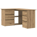 Corner Desk Artisan Oak 145x100x76 cm Engineered Wood 855963