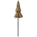 ZNTS 3-Tier Garden Parasol with Aluminium Pole Taupe 2 m 313855