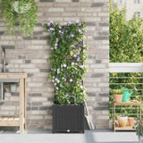 Garden Planter Black 40 x 40 x 142 cm Plastic 42002849