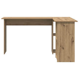 Desk with Shelf Artisan Oak 142 x 102 x 73 cm Engineered Wood 869297