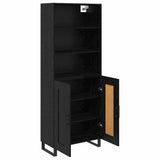 Highboard with Drawer 2 pcs Black Oak Engineered Wood 3416220
