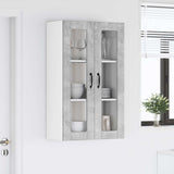 Wall Glass Cabinet LUCCA Concrete Grey 60 x 31 x 100 cm 885178