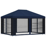 Garden Gazebo with Sidewalls 4 x 3 m Blue Polyester and Steel 900391