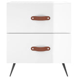 ZNTS Bedside Cabinets 2 pcs High Gloss White 40x35x47.5 cm Engineered Wood 827249