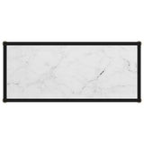 Console Table White 80x35x75 cm Tempered Glass 322833