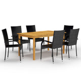 Dining Set Black 3067787