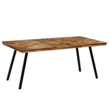 ZNTS Dining Table Reclaimed Teak and Steel 180x90x76 cm 245415