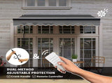 2.5 x 2m Electric Awning with LED Light and Remote Controller, Aluminium Frame DIY Retractable T3398P327920