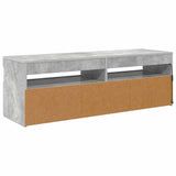 TV Cabinet with LED Lights Concrete Grey 120x35x40 cm 804377