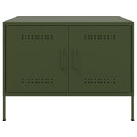 ZNTS Coffee Table Olive Green 68x50x50.5 cm Steel 843034