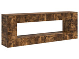 Console Table Smoked Oak 155 x 29 x 74 cm Engineered Wood 899891