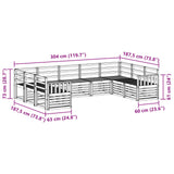 Sectional Sofa Set 9 pcs Natural 3375469