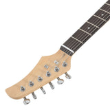 Electric Guitar for Beginner with Bag Brown and White 4/4 39" 70192