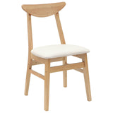 Dining Chairs 2 pcs Natural 42 x 47.5 x 81 cm Solid Rubber Wood 42020431
