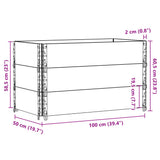 Pallet Collars 3 pcs Brown 100x50 cm Solid Wood Pine 3295373