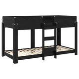 Bunk Bed for Kids Black Oak 100 x 200 cm Engineered Wood 3410508