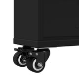 Narrow Storage Trolley Black 48x13x68 cm Engineered Wood 855224