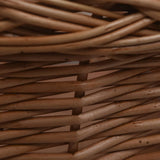 Bike Front Basket with Cover 50x45x35 cm Natural Willow 170902