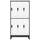 Locker Cabinet Anthracite and White 90x45x180 cm Steel 339800