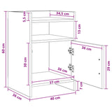 Bedside Tables 2 pcs Artisan Oak 40 x 36 x 60 cm 8011050