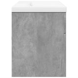 Bathroom Sink Cabinet with Built-in Basin Concrete Grey 3324859