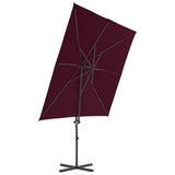 Cantilever Garden Parasol Bordeaux Red Fabric Large Tiltable 312308