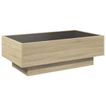 ZNTS Coffee Table with LED Sonoma Oak 90x50x30 cm Engineered Wood 847520