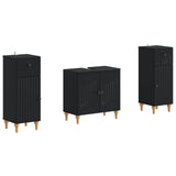 2 Piece Bathroom Cabinet Set ALKMAAR Black Engineered Wood 3417991