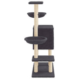 Cat Tree with Sisal Scratching Posts Dark Grey 117 cm 172120