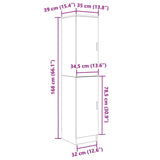 Highboard Smoked Oak 35 x 39 x 168 cm 869334