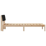Bed frame Brown and black 75 x 190 cm Solid pine wood 878721