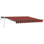 Retractable Awning Manual Orange and brown 300 x 250 cm Fabric 3329942