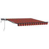 Retractable Awning Manual Orange and brown 300 x 250 cm Fabric 3329942