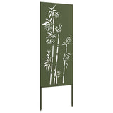 Garden Privacy Screen Olive green 50 x 140 cm Cold-rolled steel 876297