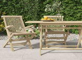 Folding Chairs 2 pcs Grey 56x61x89 cm Solid Wood Teak 362764