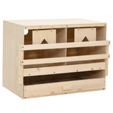 Chicken Laying Nest 2 Compartments 63x40x45 cm Solid Pine Wood 170652