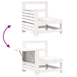 5 Piece Garden Sofa Set White Solid Wood Pine 3250813