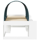 Bed Frame with Tunnel with Shelf 3 pcs White and Light Blue 3423618
